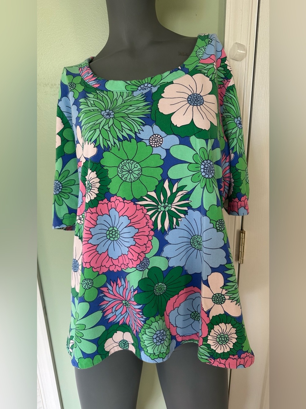 Talbots The Talbots Tee Bright Floral Cotton Size XL